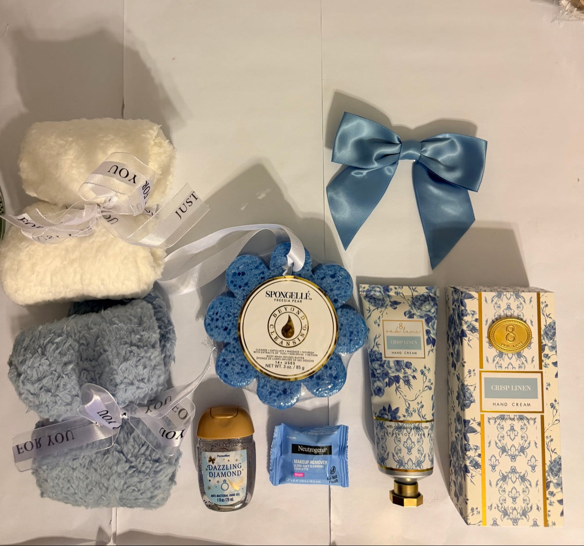 Feeling Blue | Get Well Soon Spa Gift Bag for Women — Blue Cheer-Up Gift, Ready to Give