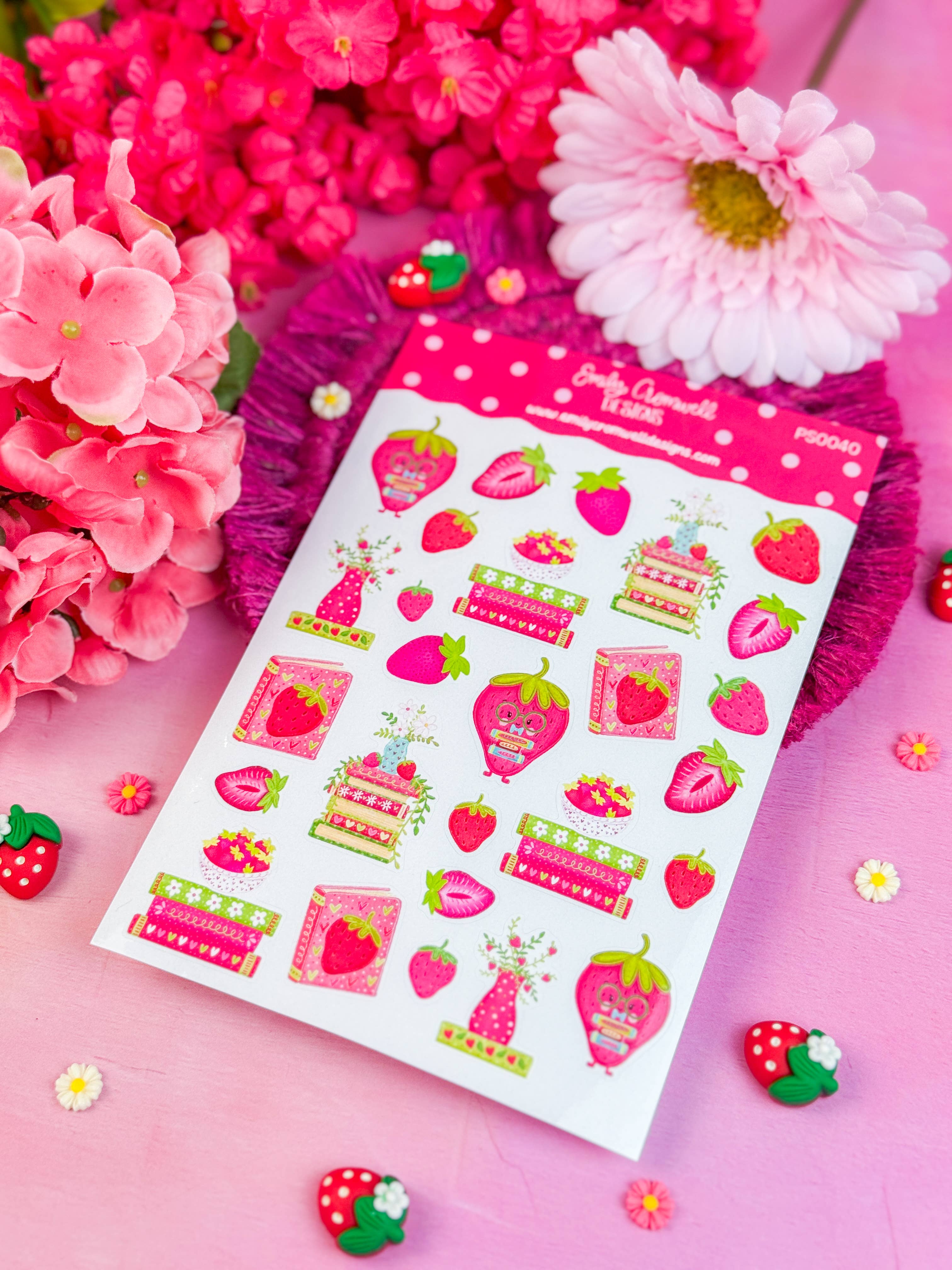 Strawberry Planner Sticker Sheet PS0040