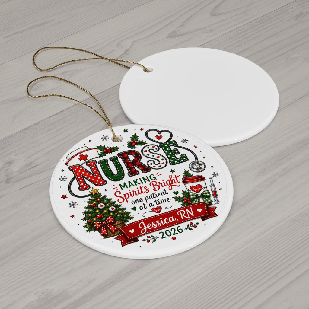 Personalized Nurse Christmas Ornament | RN Gift | Nurse Christmas Gift