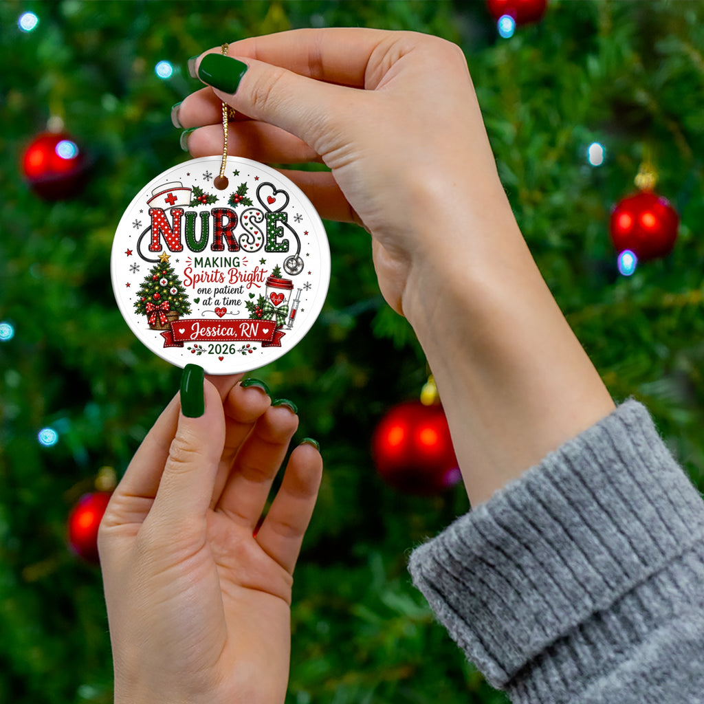 Personalized Nurse Christmas Ornament | RN Gift | Nurse Christmas Gift