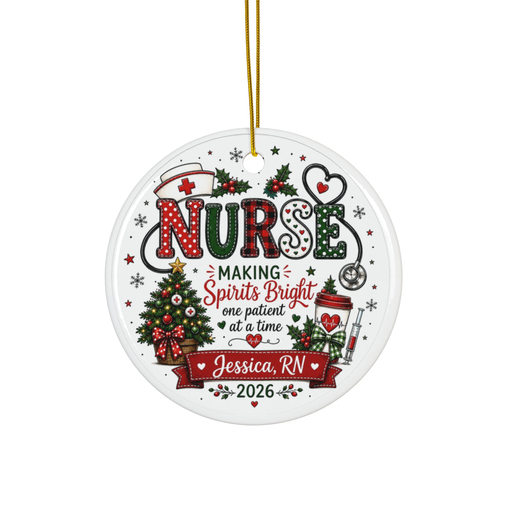 Personalized Nurse Christmas Ornament | RN Gift | Nurse Christmas Gift