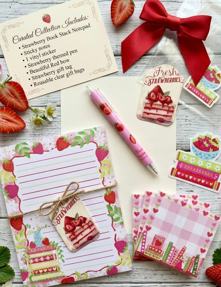 The Strawberry Collection | Stationery Gift Set featuring Emily Cromwell Design