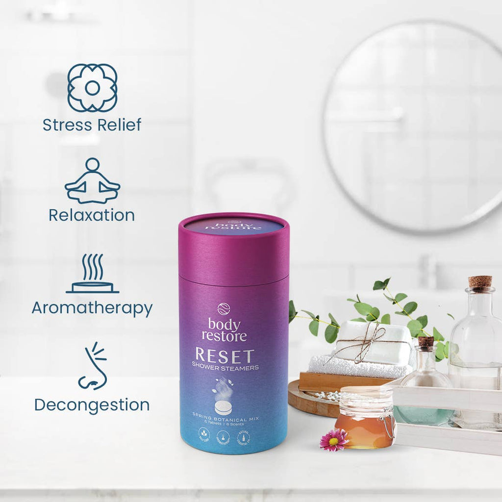 Reset Variety Shower Steamers 6pk Aromatherapy Botanical Set