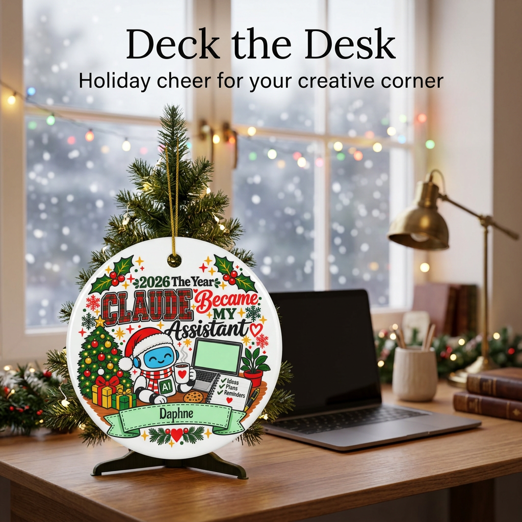 AI Assistant Christmas Ornament, 2026 Claude Became My Assistant