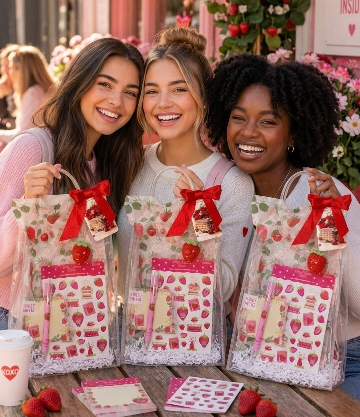 Strawberry Dreams Stationery Gift Set | Featuring Emily Cromwell Design Collection