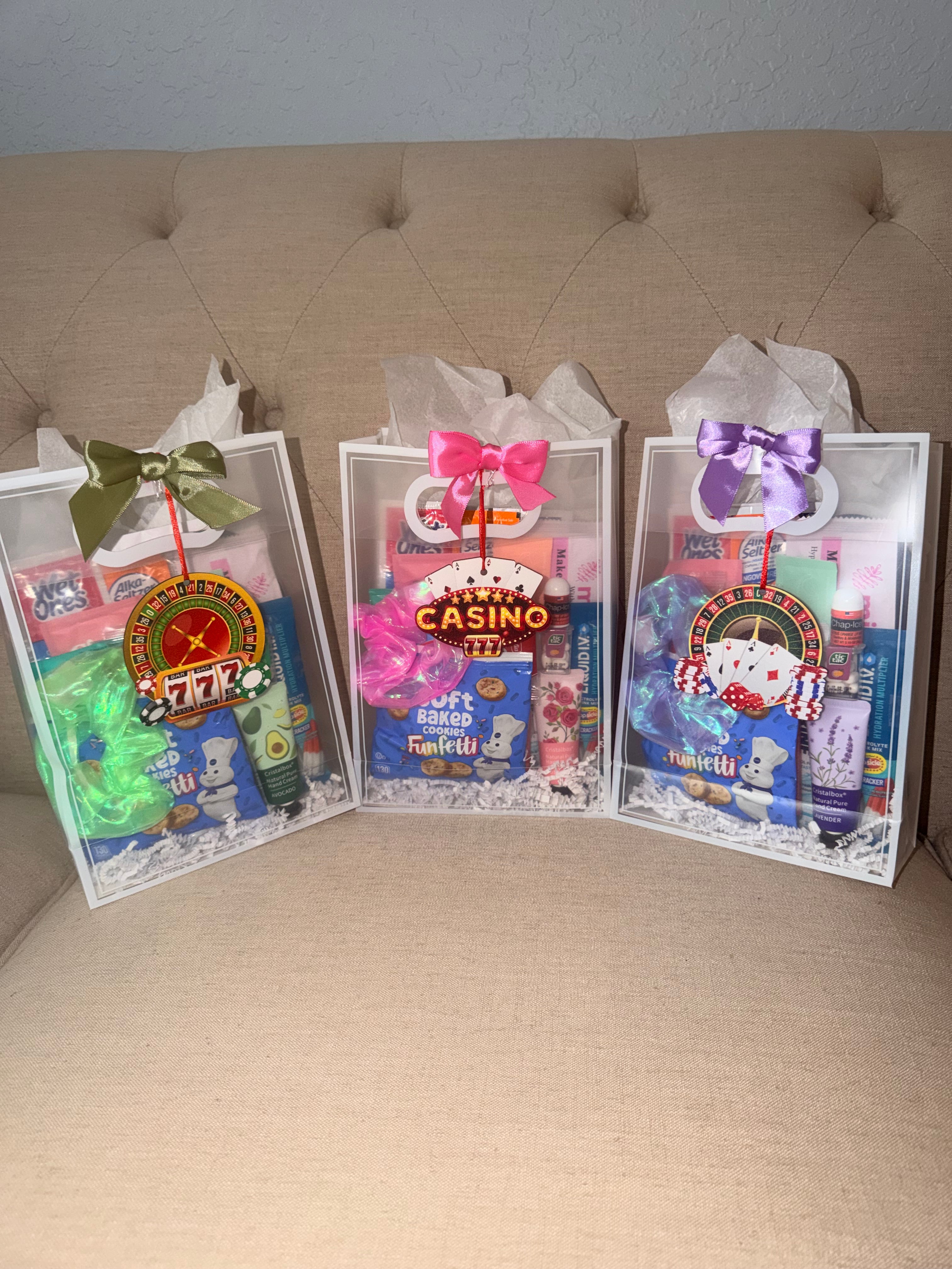 Vegas Bachelorette Survival Kit | Hangover Recovery Goodie Bags (Casino Theme)