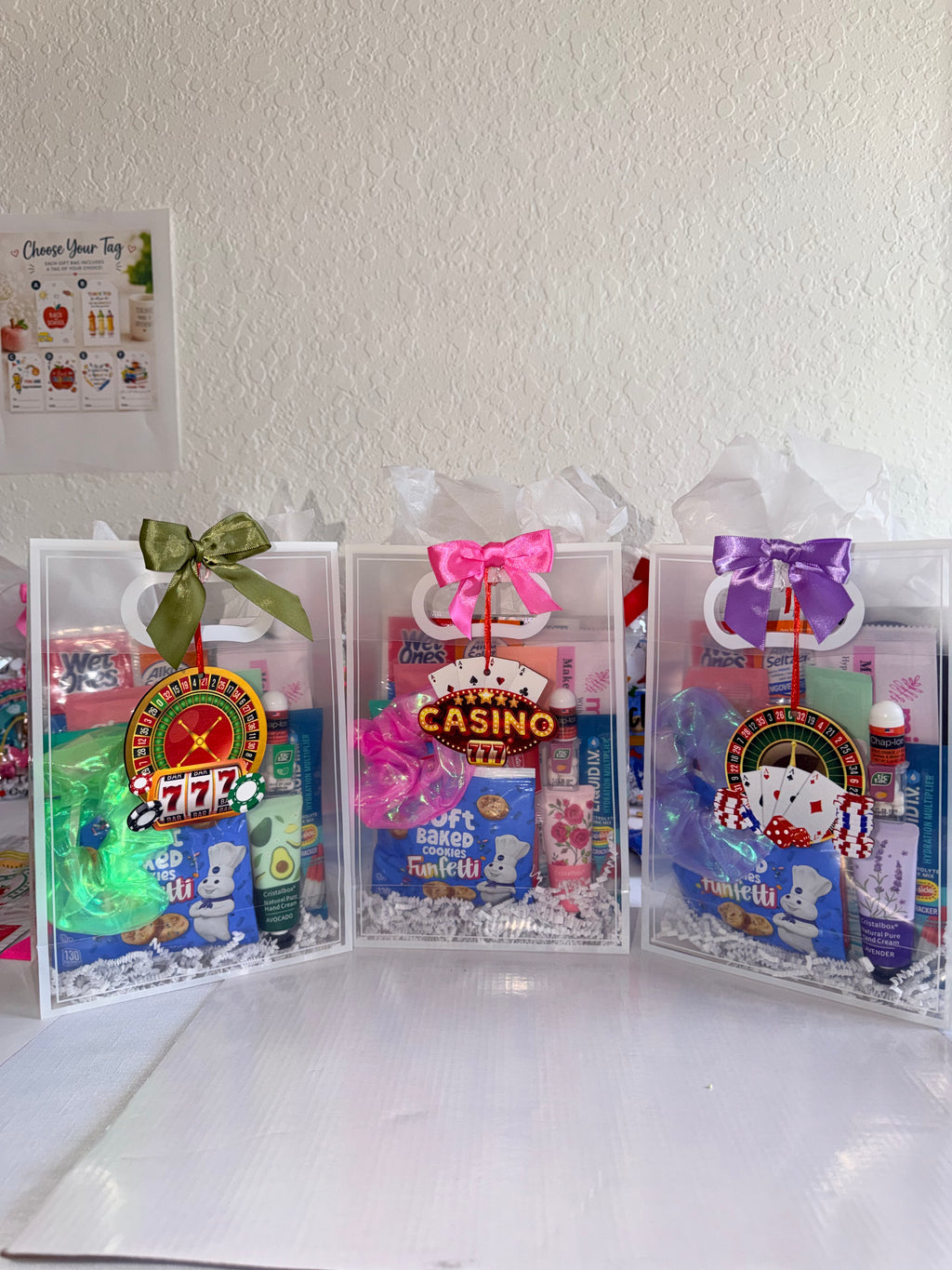 Vegas Bachelorette Survival Kit | Hangover Recovery Goodie Bags (Casino Theme)