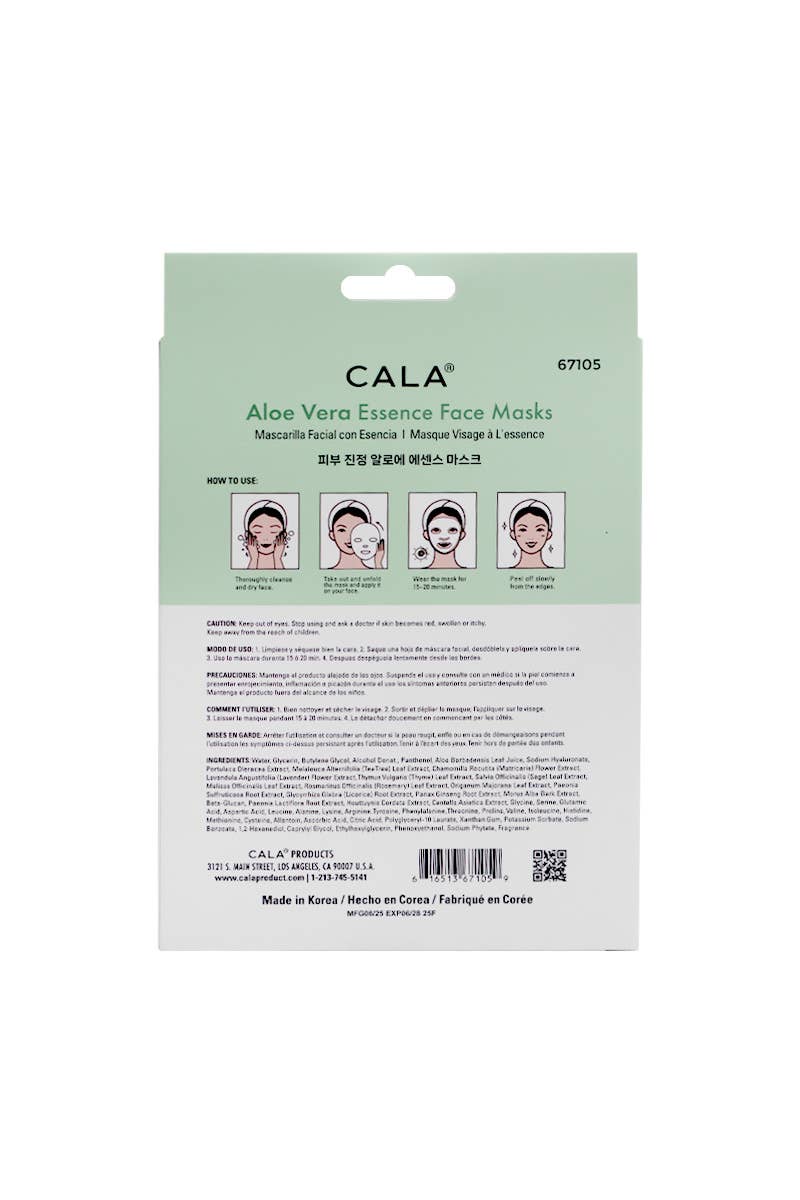 CALA Aloe Vera Essence Face Mask Set (5 Sheets)