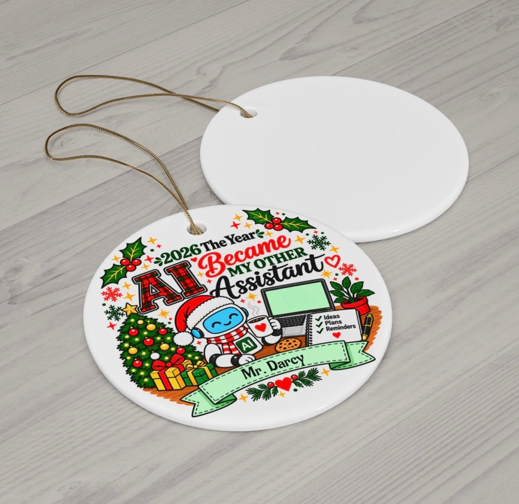 2026 AI Assistant Christmas Ornament | Personalized AI Lover Gift | Funny ChatGPT Inspired Ornament
