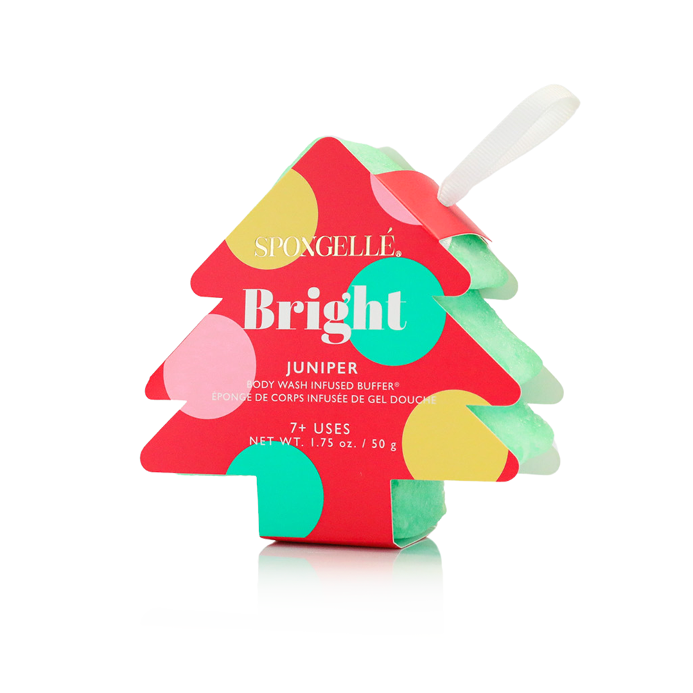Spongellé Bright Juniper Holiday Tree Buffer – Christmas Ornament