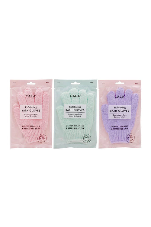 CALA Exfoliating Bath Gloves | Gentle Body Scrub Gloves | Spa Shower Gloves
