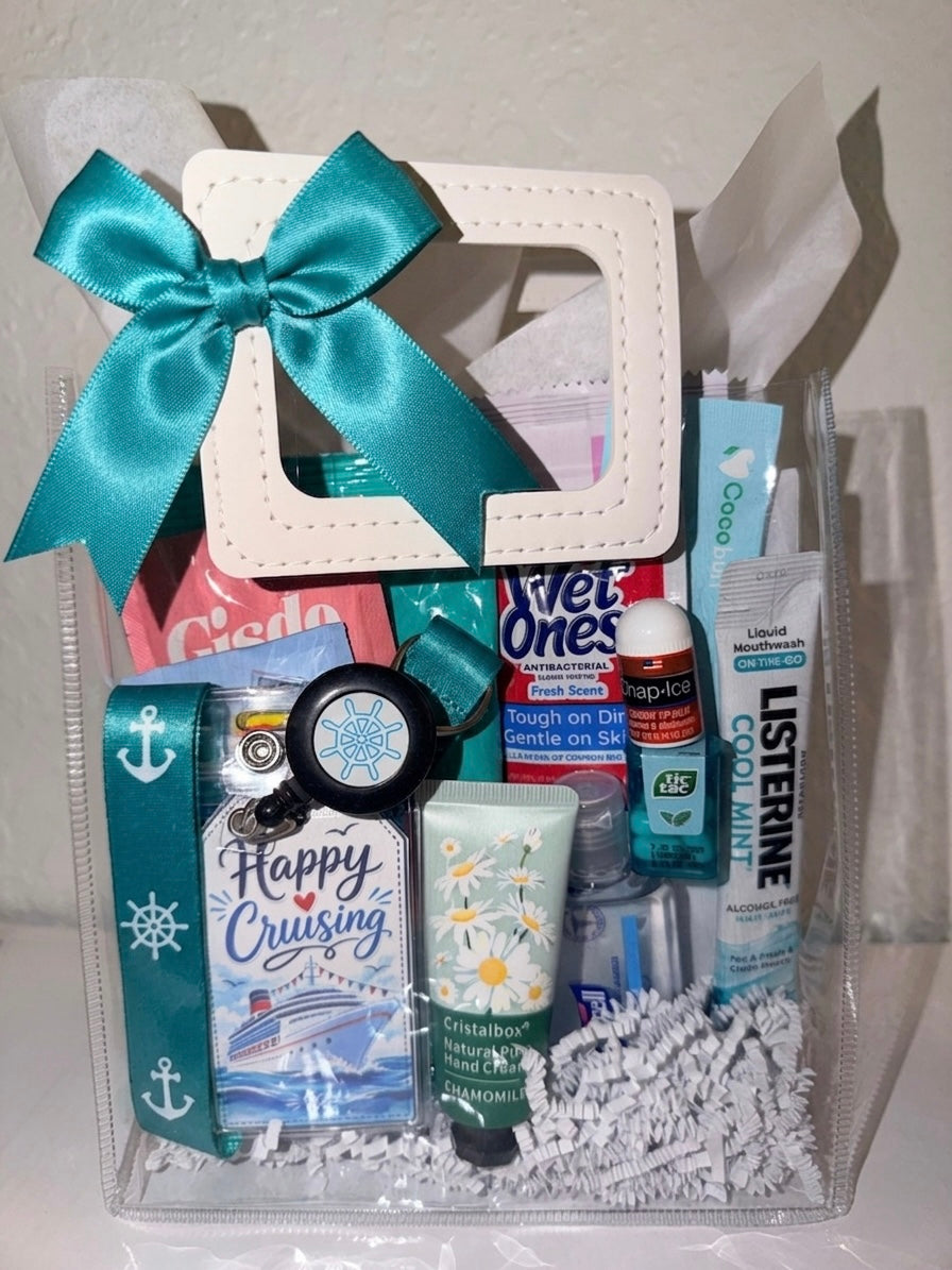 Cruise Gift Bag | 15 Vacation Survival Kit, Bachelorette Party Favor
