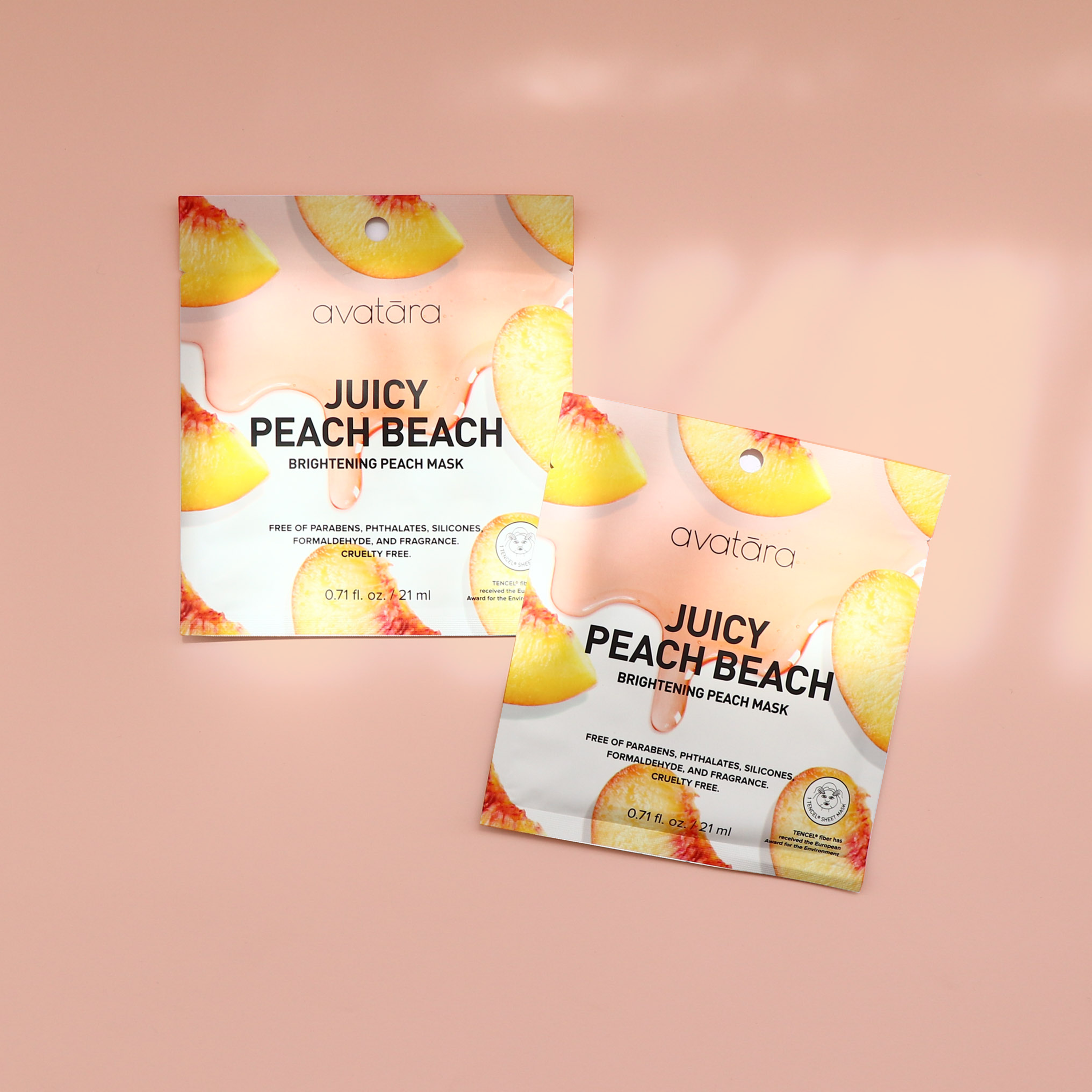 Juicy Peach Beach Brightening Peach Sheet Mask - 5 Pack