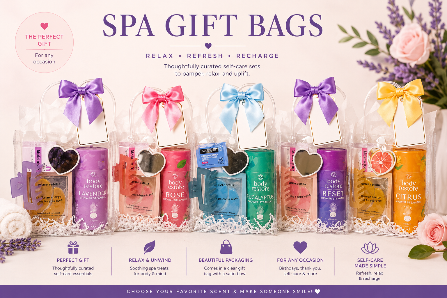 Spa Gift Bag | Self-Care Gift Set | Choose Your Scent