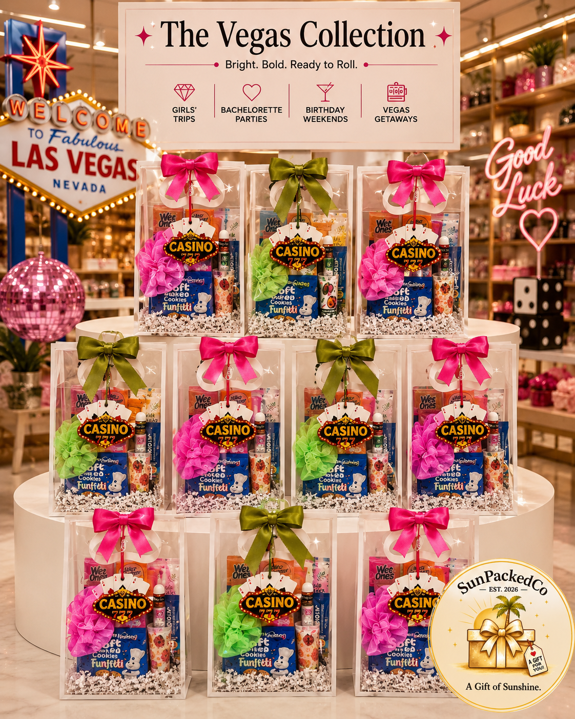 Vegas Bachelorette Survival Kit | Hangover Recovery Goodie Bags (Casino Theme)