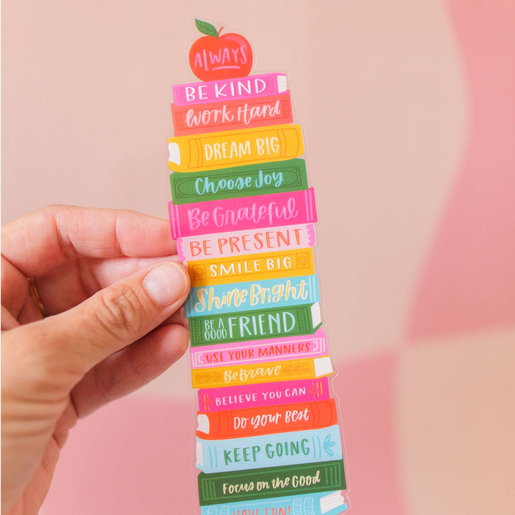 Affirmations Book Stack Transparent Bookmark