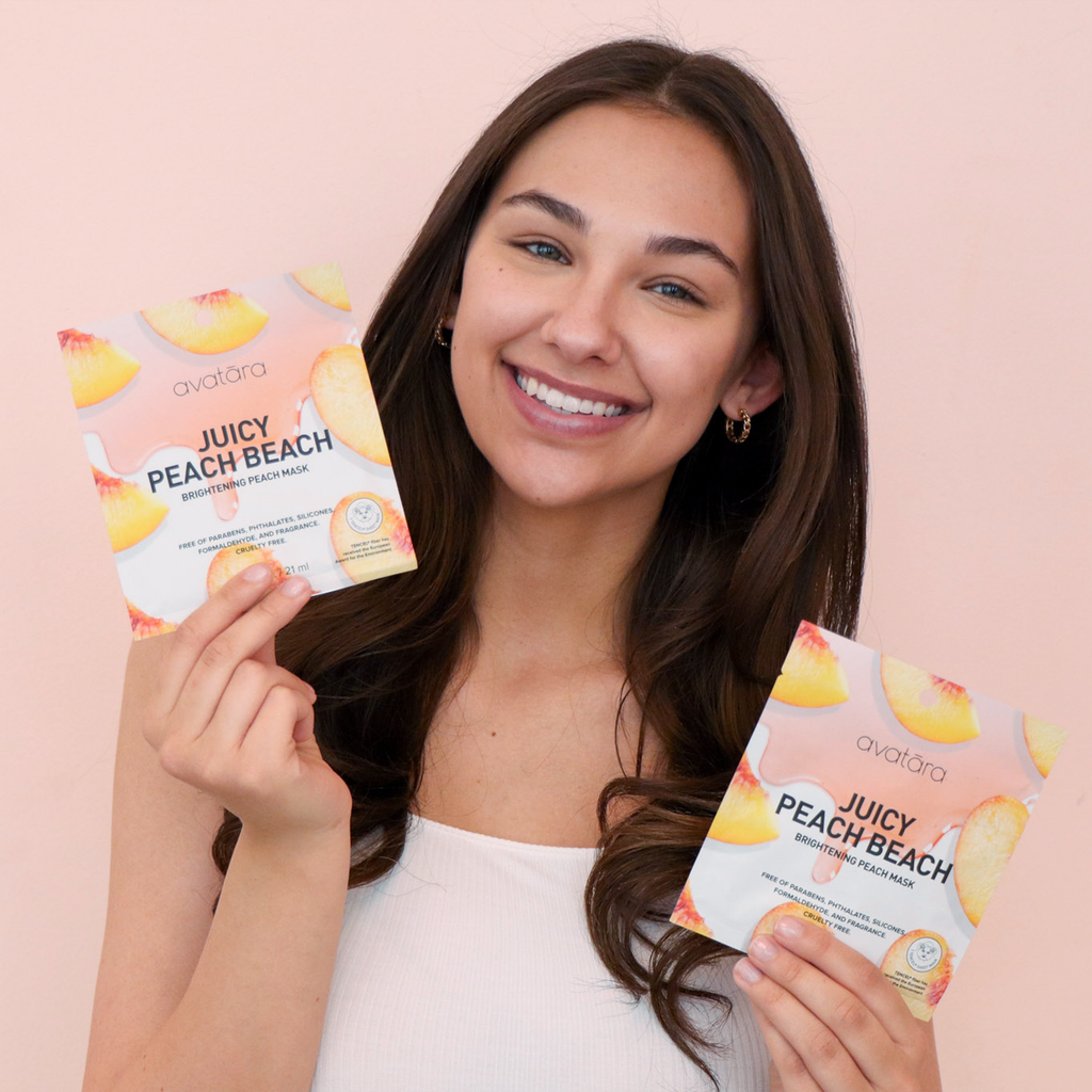 Juicy Peach Beach Brightening Peach Sheet Mask - 5 Pack
