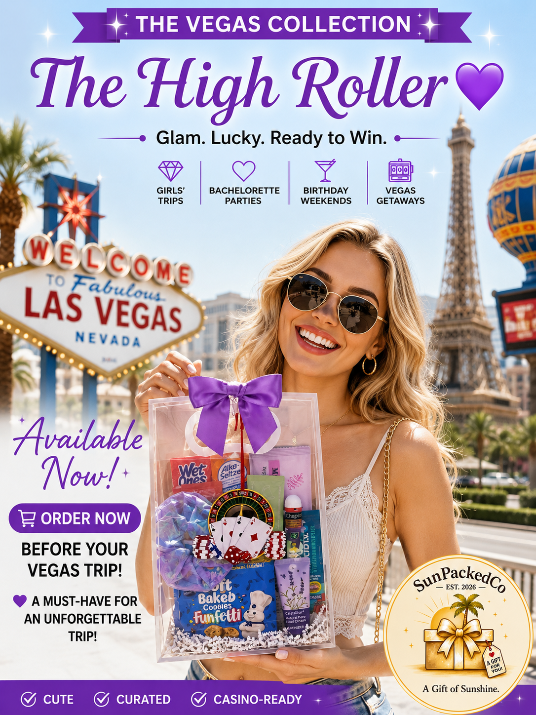 Vegas Bachelorette Survival Kit | Hangover Recovery Goodie Bags (Casino Theme)