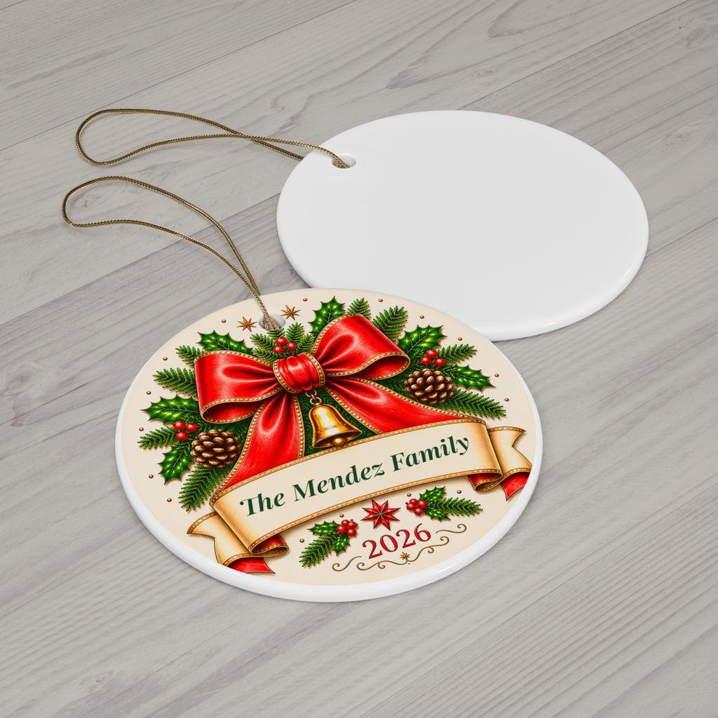 Personalized Family Christmas Ornament | Custom Family Name Keepsake