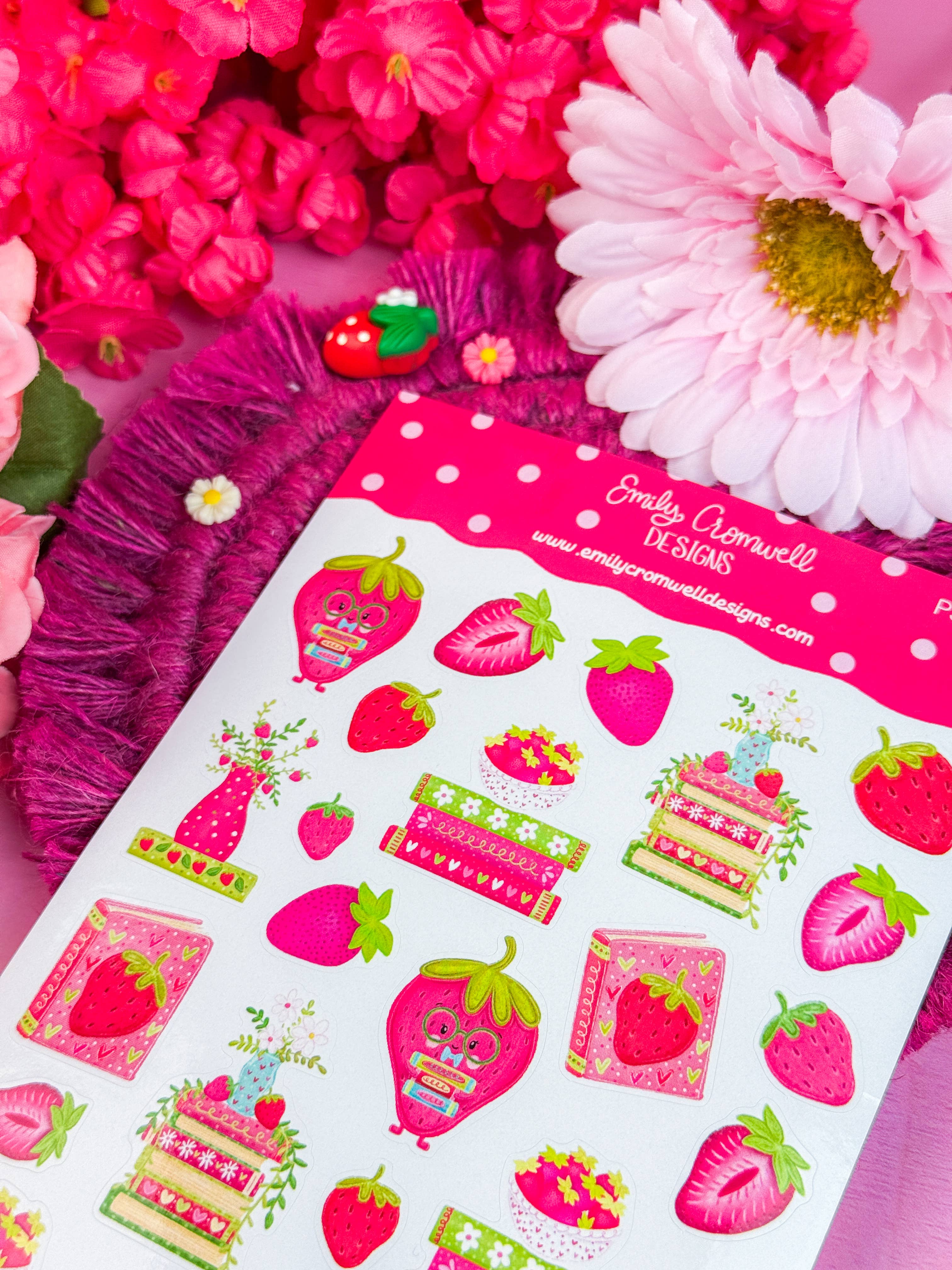 Strawberry Planner Sticker Sheet PS0040