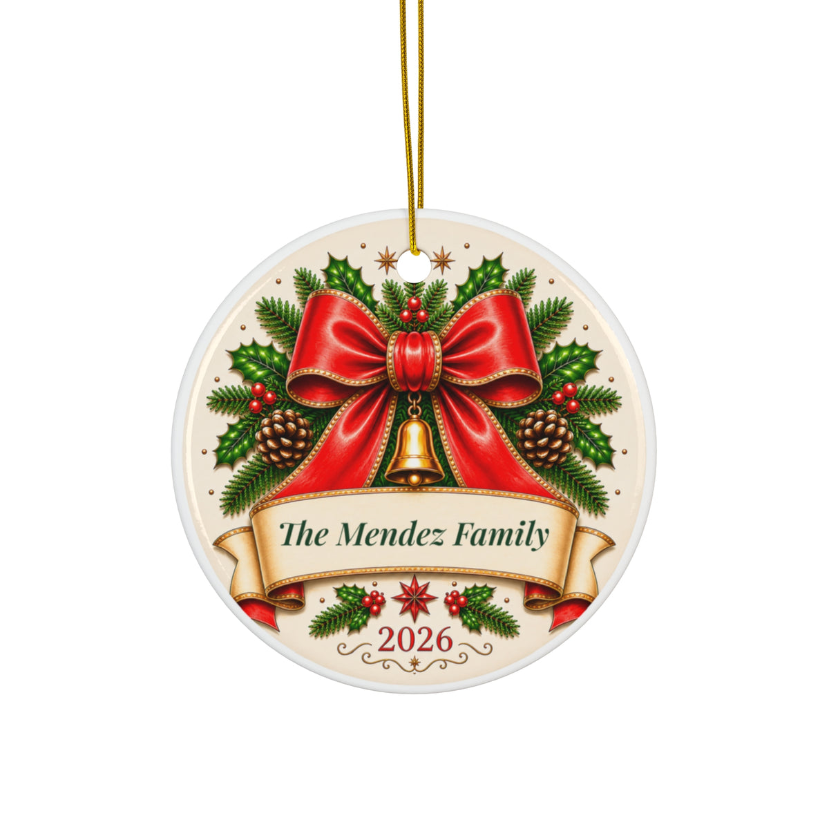 Personalized Family Christmas Ornament | Custom Family Name Keepsake