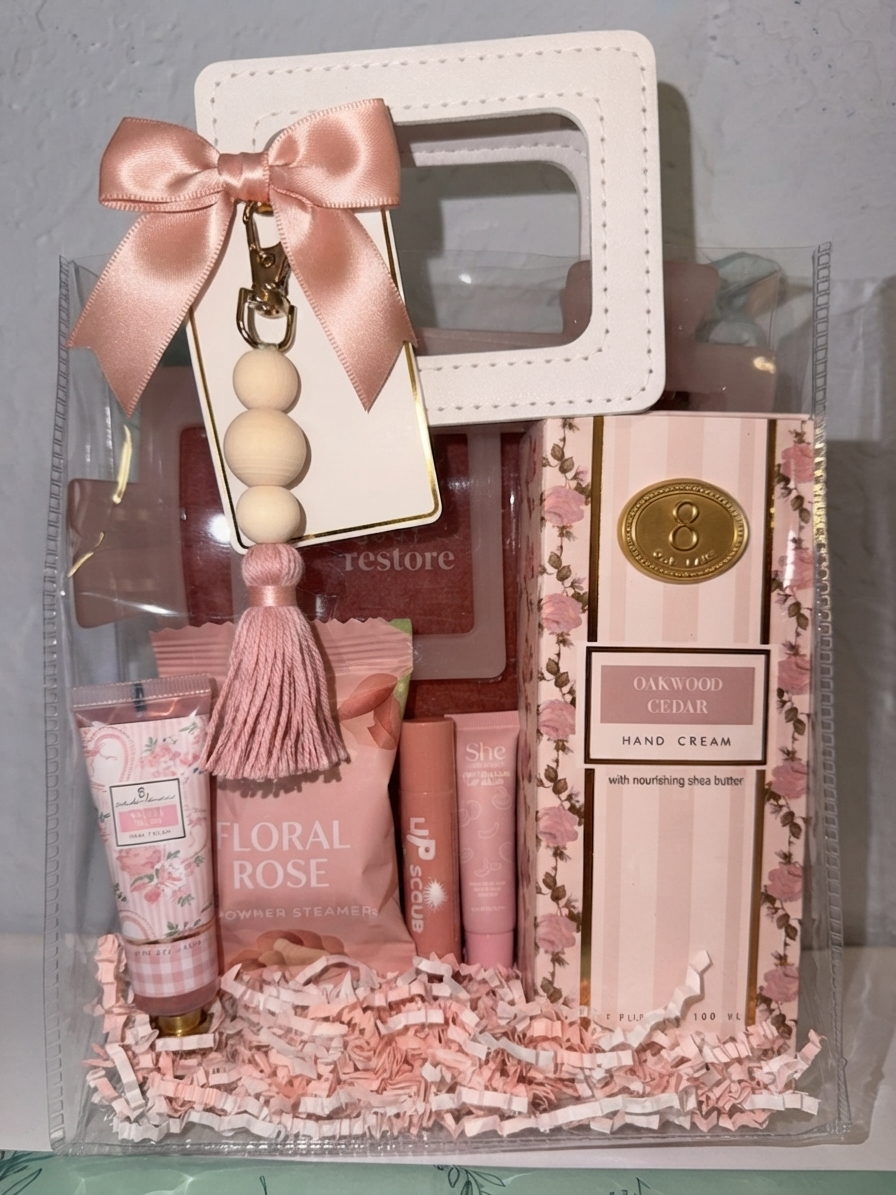 The Ruffle Edit Collection | Curated Gift Set | Canvas Ruffle Pouch | Self-Care Beauty Bundle