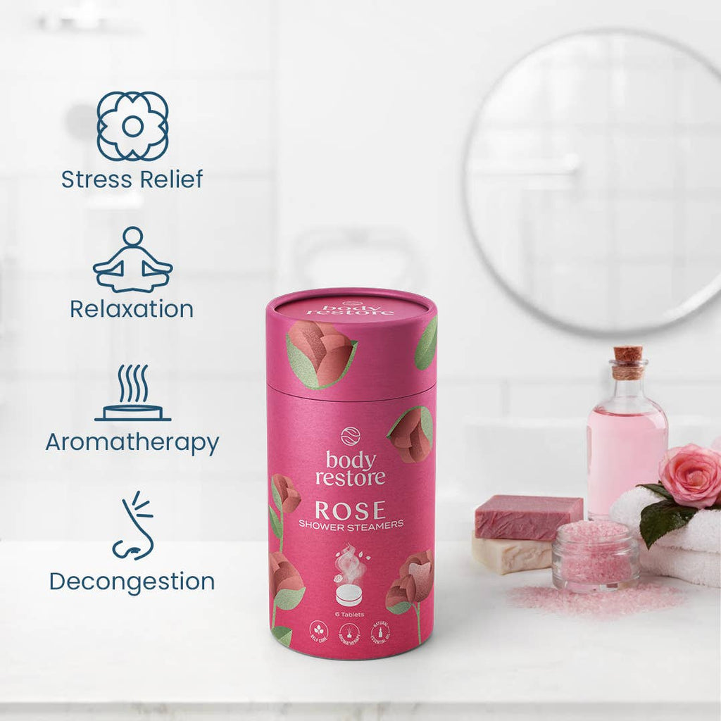 Luxury Rose Shower Steamers - 6pk Floral Bridal & Spa Gift