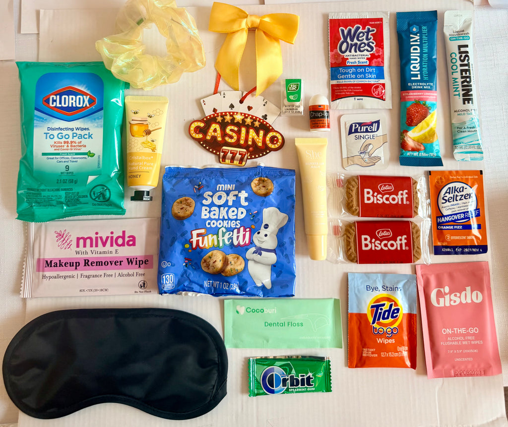 Vegas Bachelorette Survival Kit | Hangover Recovery Goodie Bags (Casino Theme)