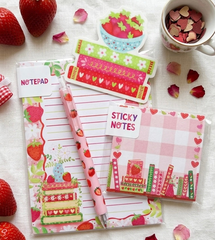 The Strawberry Collection | Stationery Gift Set featuring Emily Cromwell Design