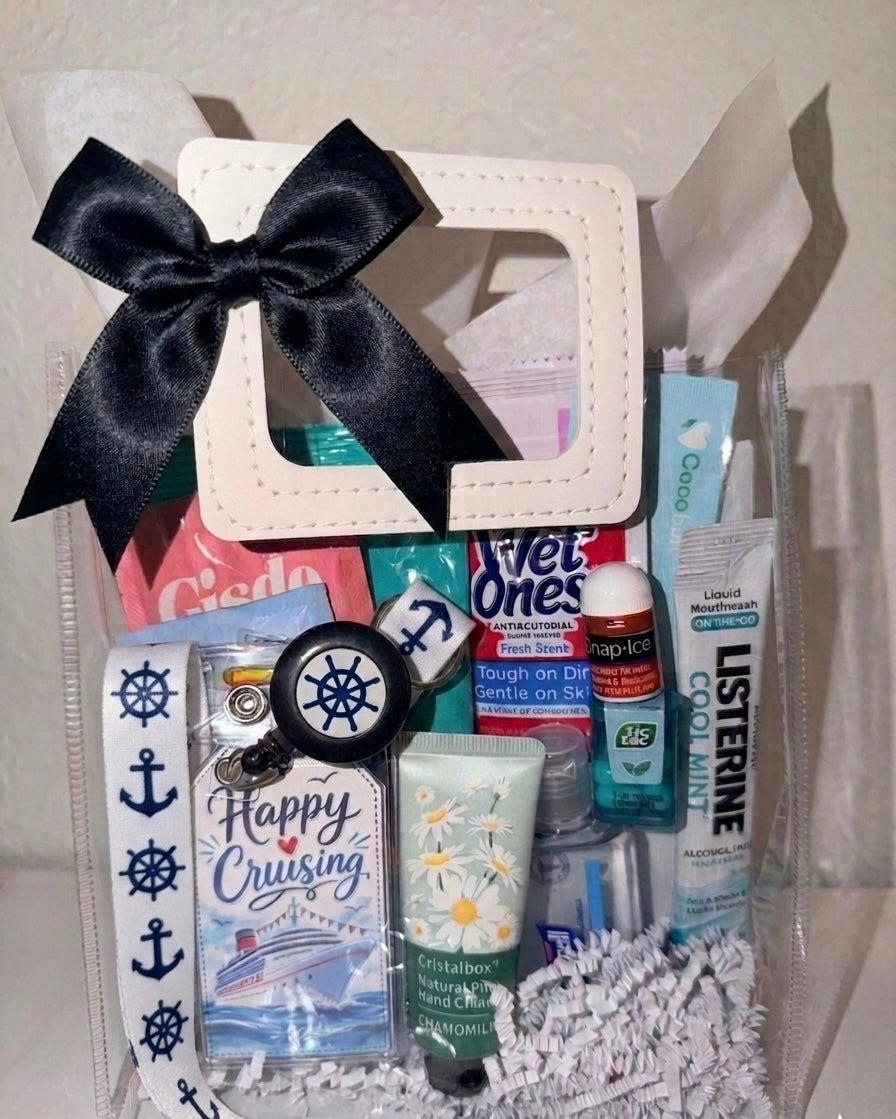 Cruise Gift Bag | 15 Vacation Survival Kit, Bachelorette Party Favor