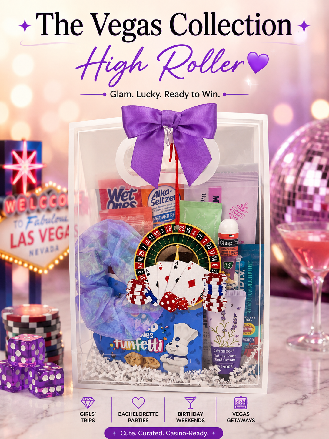 Vegas Bachelorette Survival Kit | Hangover Recovery Goodie Bags (Casino Theme)