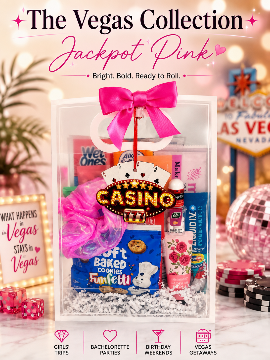 Vegas Bachelorette Survival Kit | Hangover Recovery Goodie Bags (Casino Theme)