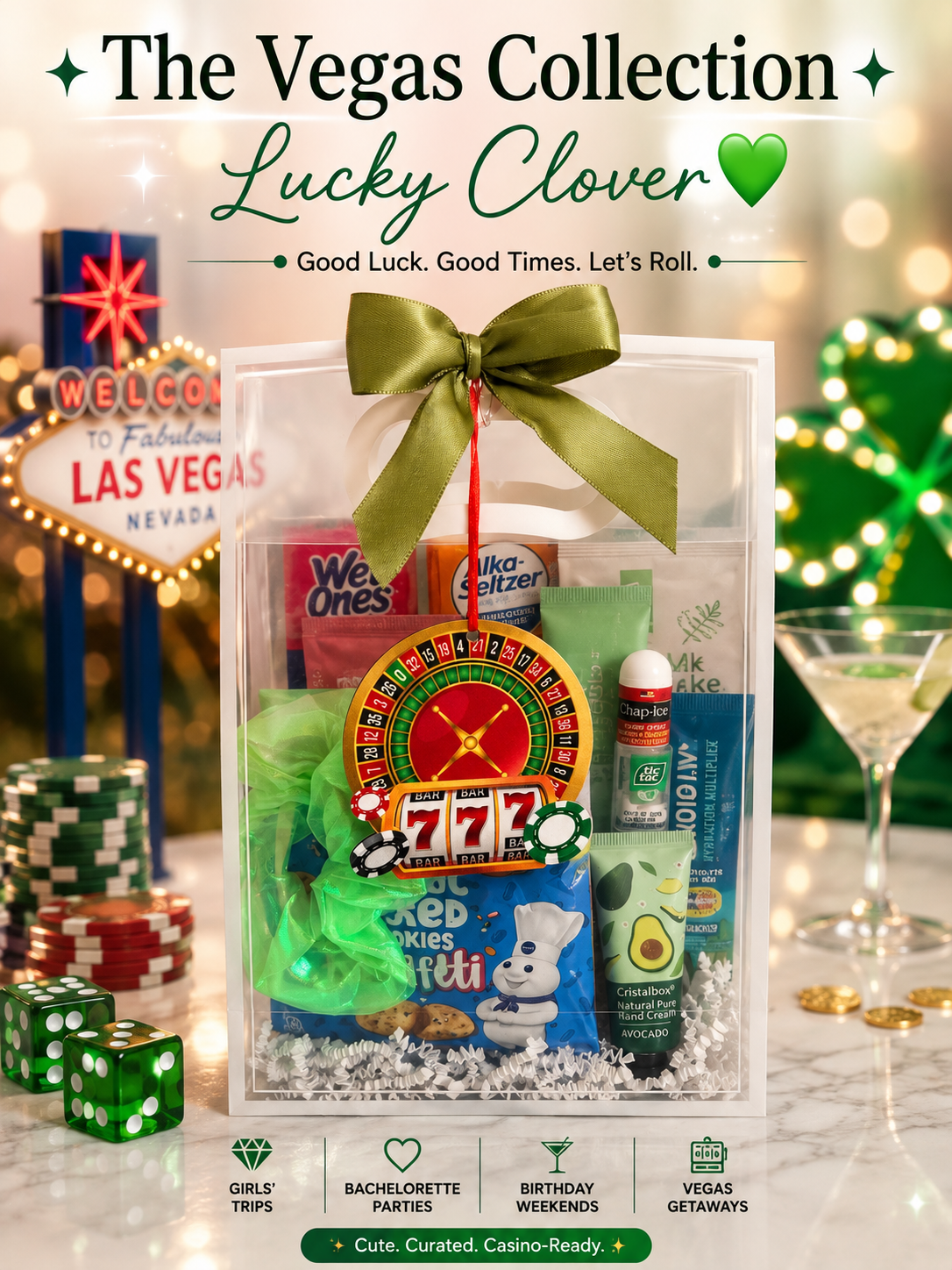 Vegas Bachelorette Survival Kit | Hangover Recovery Goodie Bags (Casino Theme)