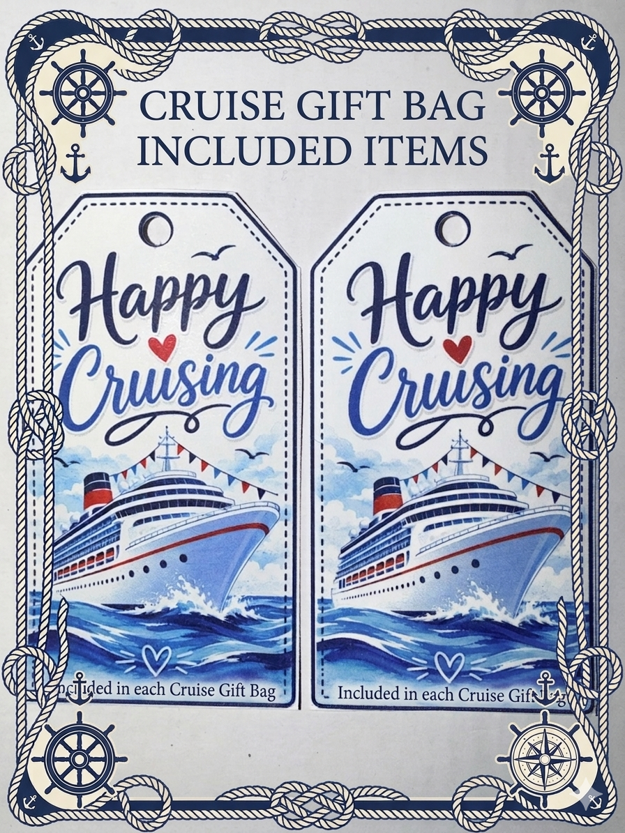Cruise Gift Bag | 15 Vacation Survival Kit, Bachelorette Party Favor