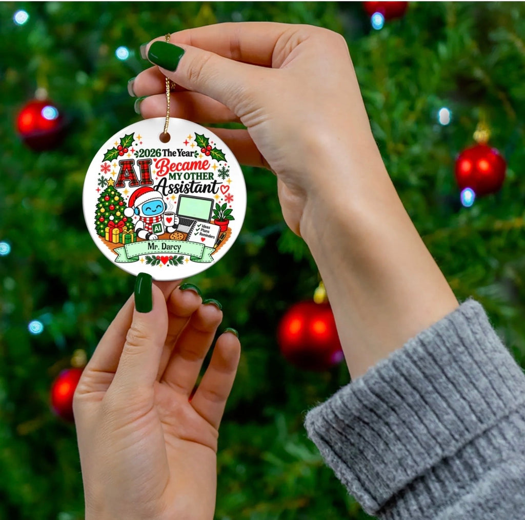 2026 AI Assistant Christmas Ornament | Personalized AI Lover Gift | Funny ChatGPT Inspired Ornament