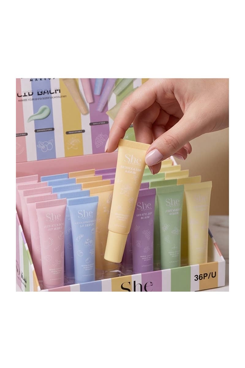 SHE LG14 Fruit-flavored Lip Balm - 36 pcs