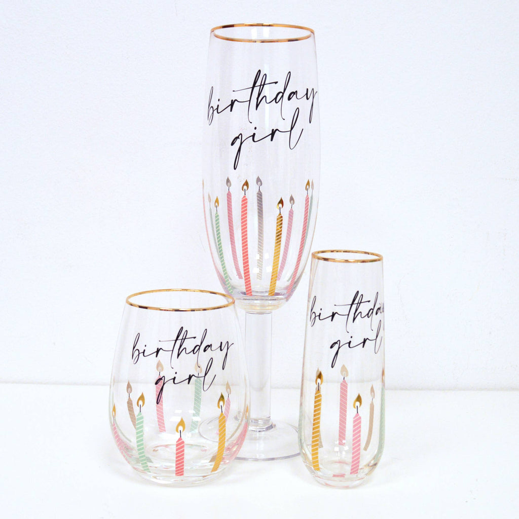 Champagne Glass, Oversized Birthday Girl, 30 Oz