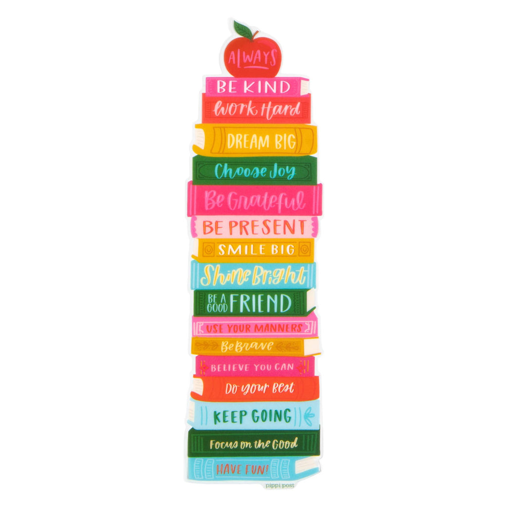 Affirmations Book Stack Transparent Bookmark