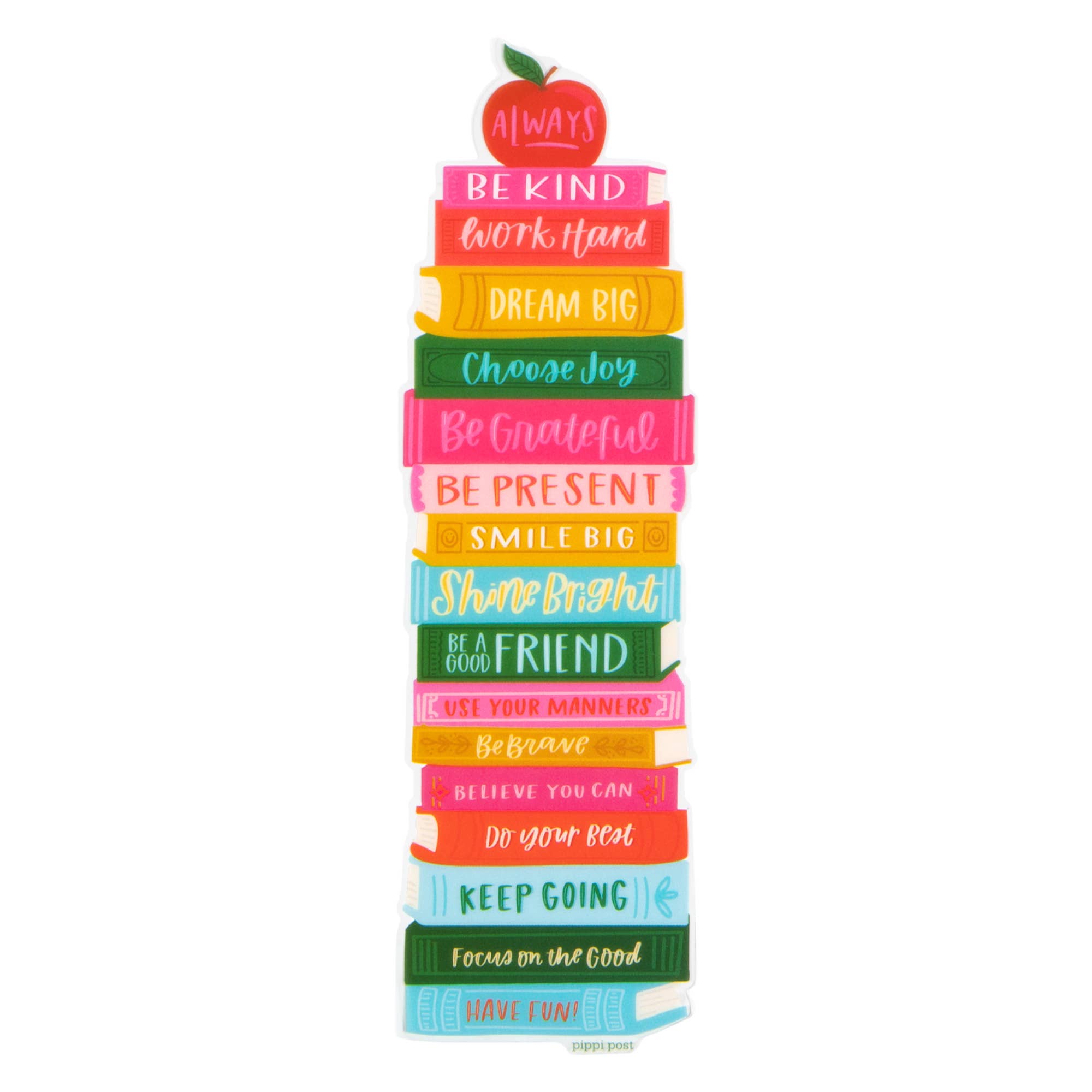 Affirmations Book Stack Transparent Bookmark