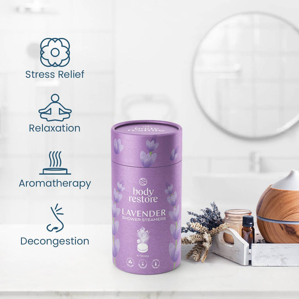Lavender Shower Steamers - 6pk Sleep, Relaxation Spa Gift