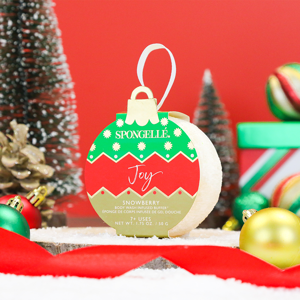 Spongellé Joy Snowberry Holiday Ornament Buffer