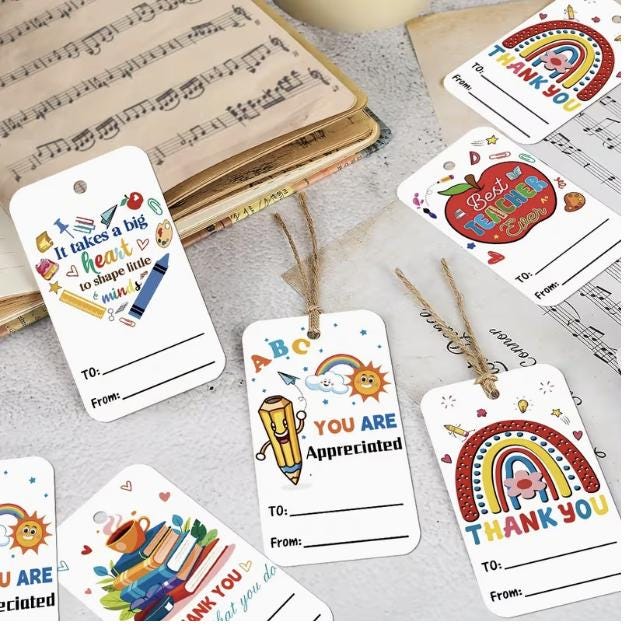 Bulk Mini Teacher Gift Bags | Back to School Staff Appreciation | PTO Teacher Gifts | Preschool Daycare Gifts | Faculty Welcome Gifts School