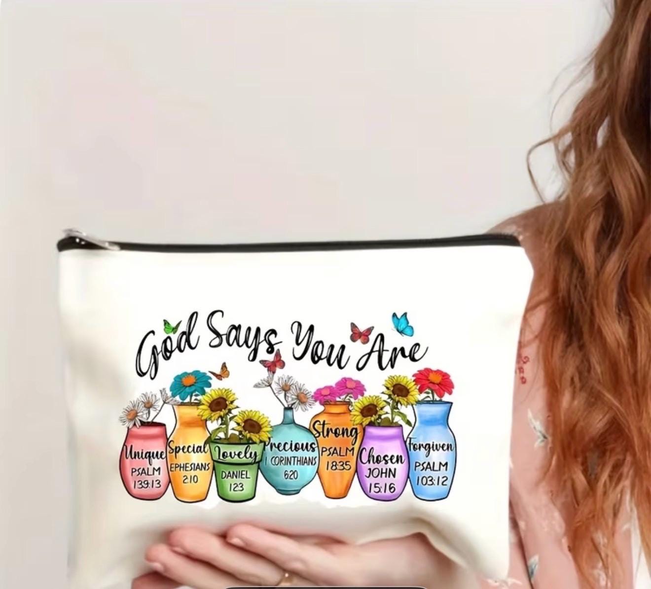 Christian Self Care Gift Bag | Faith Encouragement Spa Set, Bible Verse Pouch