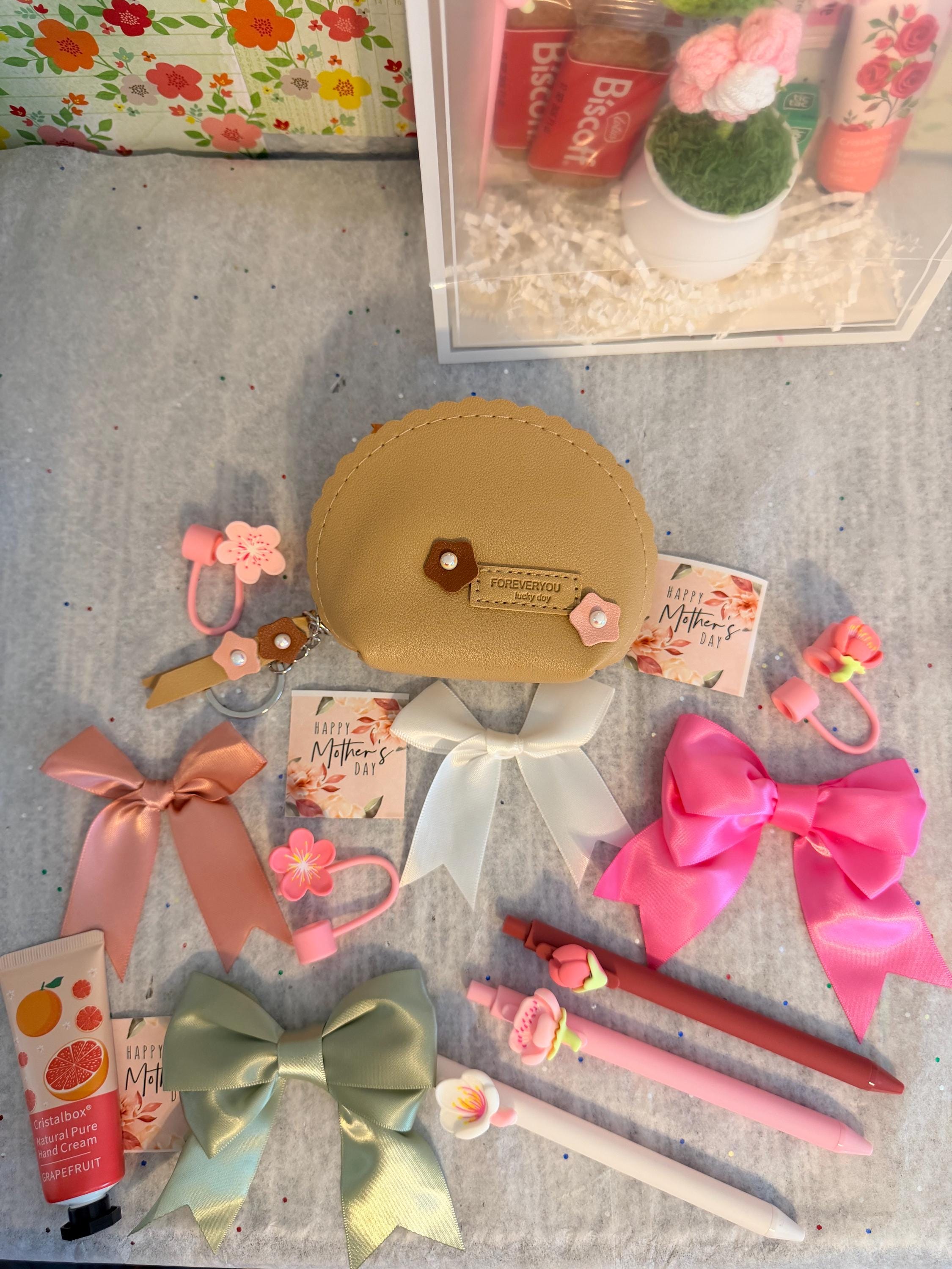 Crocheted Flower Gift Bag | Pink Self Care, Birthday, Thank You Gift for Friends