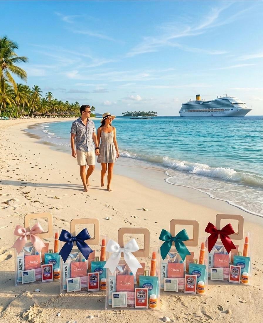 Cruise Gift Bag | 15 Vacation Survival Kit, Bachelorette Party Favor