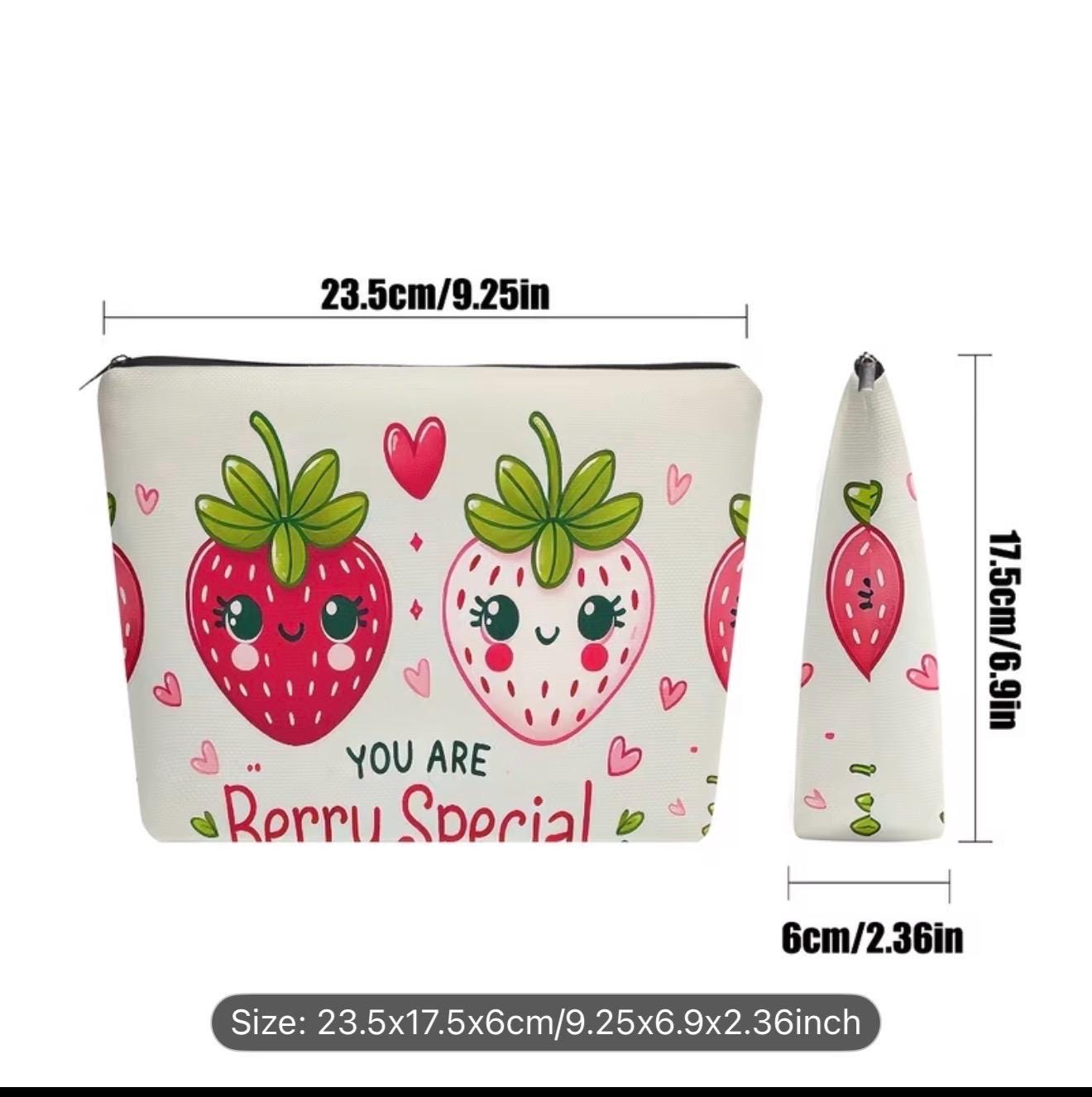 Strawberry Gift Bag Set | Berry Sweet Party Favors | Girls Birthday Party Gifts | Cute Strawberry Theme Bags | 80s Aesthetic Gift Set | Pink