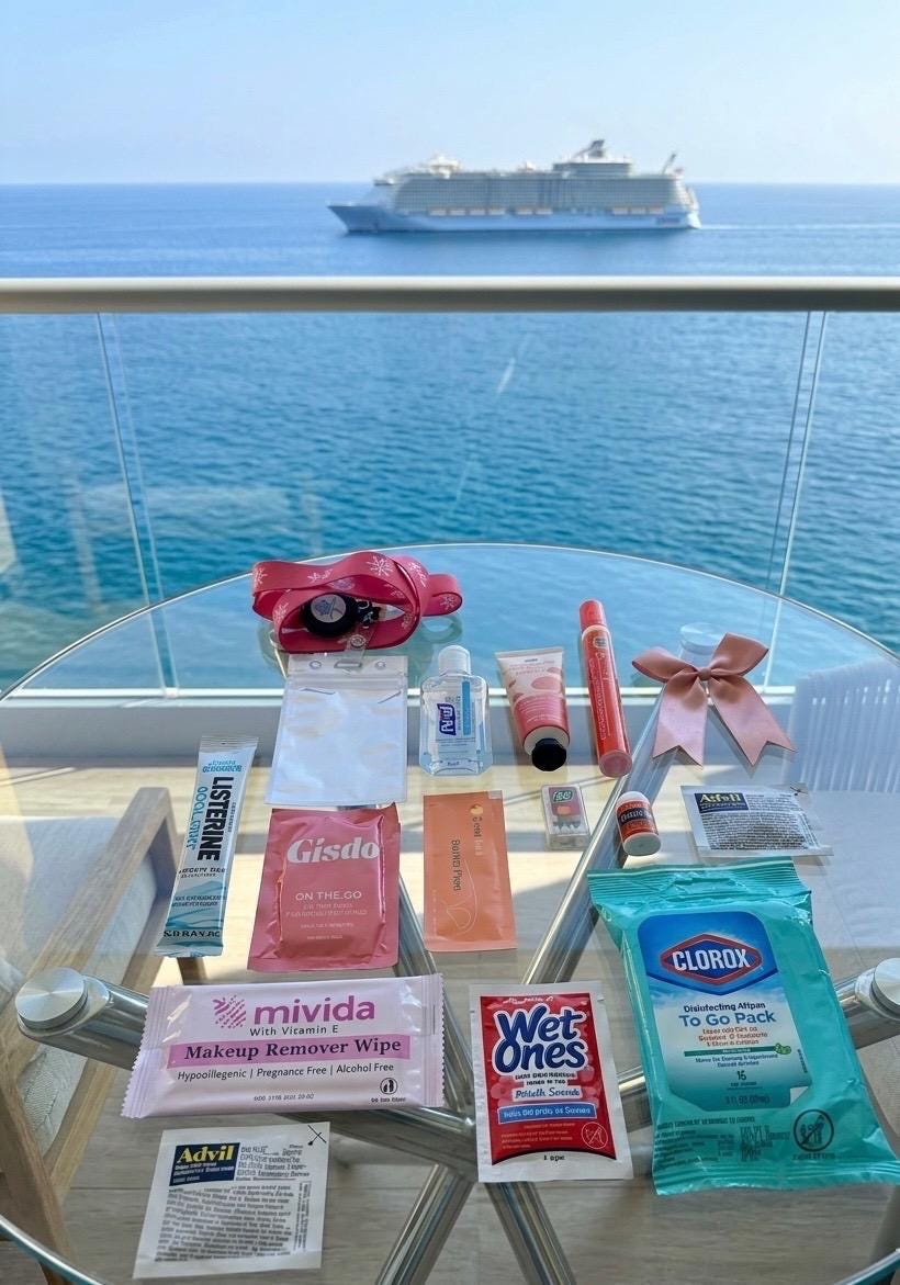 Cruise Gift Bag | 15 Vacation Survival Kit, Bachelorette Party Favor