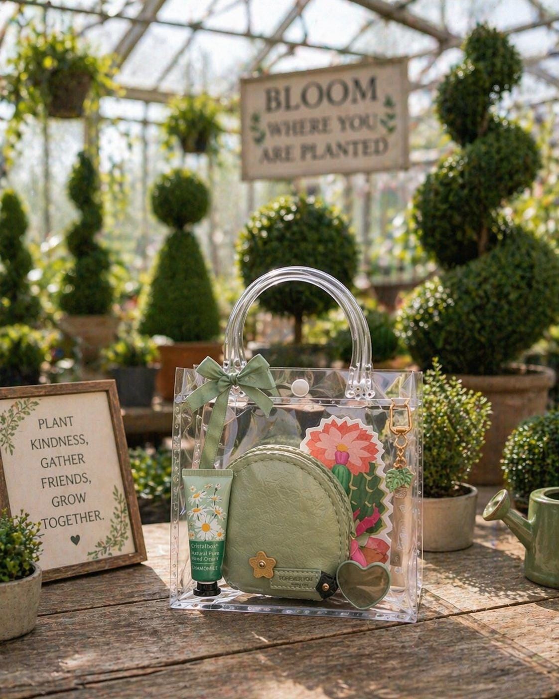 Plant Themed Gift Bag | Garden Gift Set | Plant Mom Gift | Botanical Gift | Garden Club Gift | Green Thumb Gift | Plant Dad Gift | Plants