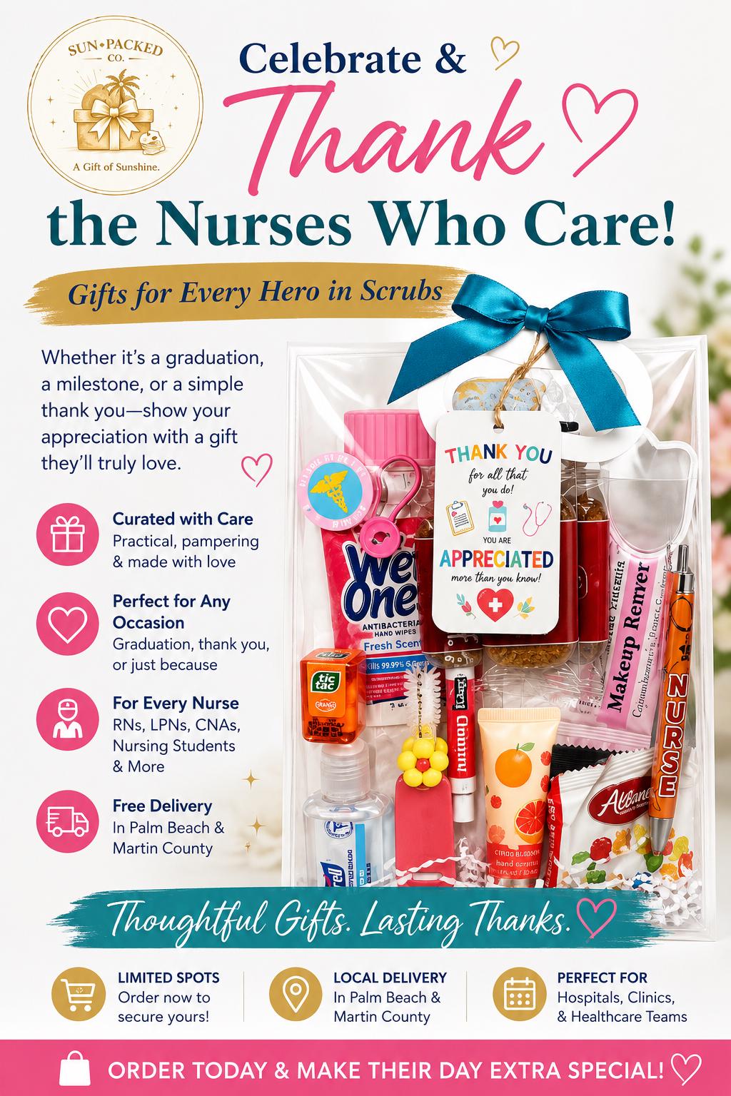 Nurse Graduation Gift Bag | CNA, RN, NP Appreciation Care Package Set