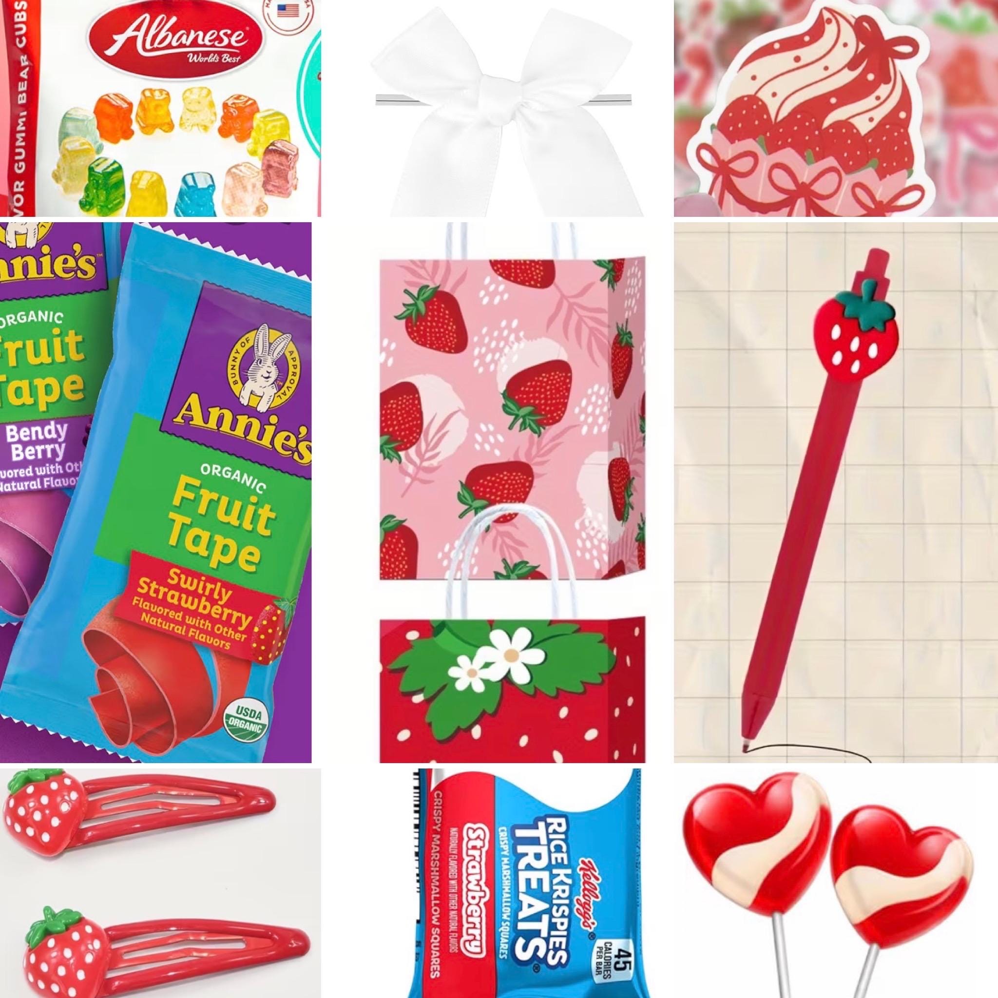 Strawberry Birthday Party Favor Bags | Berry Sweet Girls Goody Bags